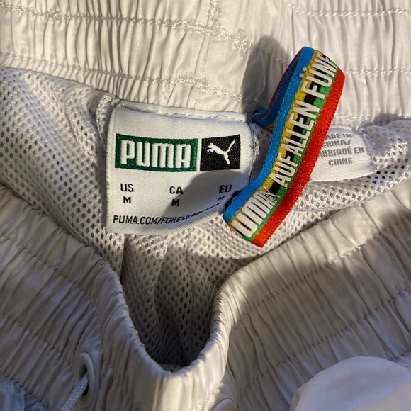 Puma Unity Collection Cuffed Track Pants - White & Black - Size “Men’s” Medium - Picture 3 of 8